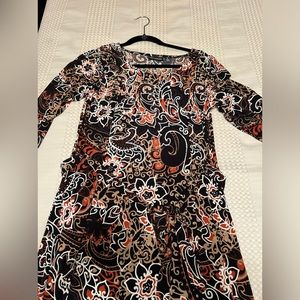 Nina Leonard Long Sleeve Dress